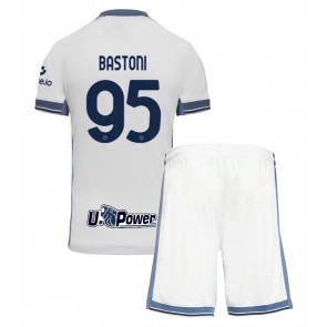 Billiga Inter Milan Alessandro Bastoni #95 Bortatröja Barn 2024-25 Kortärmad (+ Korta byxor)